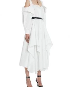 Alexander McQueen Cotton Deconstructed Shirtdress -Alexander McQueen Elegant store unnamed file 518