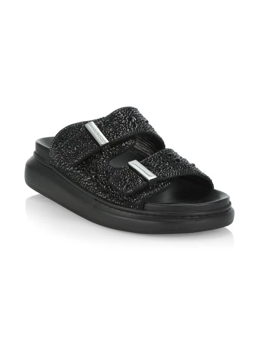 Alexander McQueen Hybrid Double Buckle Crystal Slides For Men 2 Alexander McQueen Hybrid Double Buckle Crystal Slides For Men - Image 2