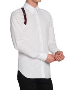 Alexander McQueen Logo Tape Harness Stretch-Cotton Shirt For Men 10 Alexander McQueen Logo Tape Harness Stretch-Cotton Shirt For Men -Alexander McQueen Elegant store unnamed file 535