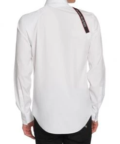 Alexander McQueen Logo Tape Harness Stretch-Cotton Shirt For Men 11 Alexander McQueen Logo Tape Harness Stretch-Cotton Shirt For Men -Alexander McQueen Elegant store unnamed file 536