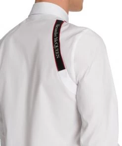 Alexander McQueen Logo Tape Harness Stretch-Cotton Shirt For Men 12 Alexander McQueen Logo Tape Harness Stretch-Cotton Shirt For Men -Alexander McQueen Elegant store unnamed file 537