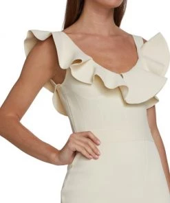 Alexander McQueen Ruffled Sleeveless Midi-Dress -Alexander McQueen Elegant store unnamed file 550