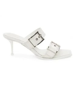 Alexander McQueen Leather Buckle Mules