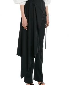 Alexander McQueen Wool Draped Trousers -Alexander McQueen Elegant store unnamed file 574