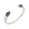 Alexander McQueen Pavé Twin Skull Bracelet For Men