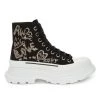 Alexander McQueen Tread Slick Canvas Embellished Ankle Boots