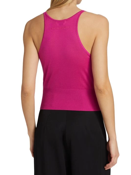 Alexander McQueen Logo-Embroidered Cashmere Tank Top 4 Alexander McQueen Logo-Embroidered Cashmere Tank Top - Image 4