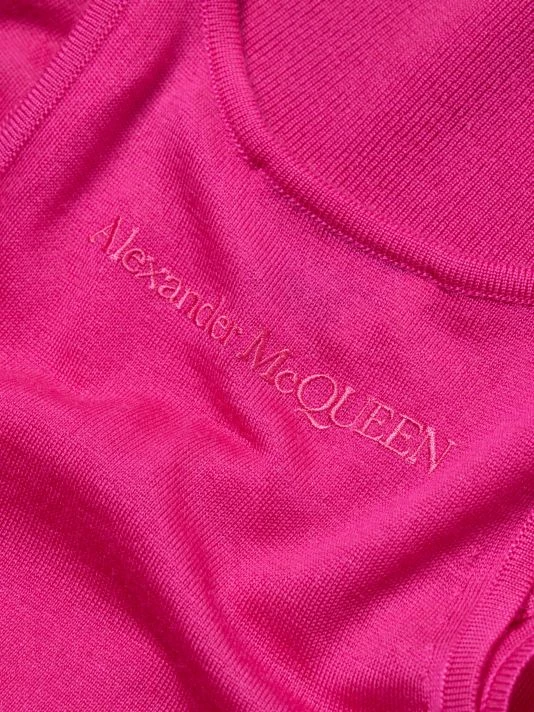 Alexander McQueen Logo-Embroidered Cashmere Tank Top 6 Alexander McQueen Logo-Embroidered Cashmere Tank Top - Image 6