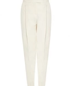 Alexander McQueen Tapered Pleated Wool Trousers