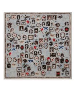 Alexander McQueen Cameo Skeleton Silk Shawl