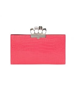 Alexander McQueen Croc Embossed Flat Pouch