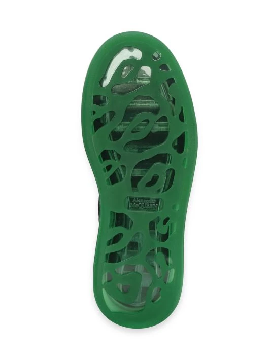Alexander McQueen Oversized Transparent Sole Sneakers For Men Black Green 6 Alexander McQueen Oversized Transparent Sole Sneakers For Men Black Green - Image 6