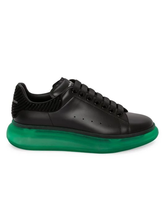 Alexander McQueen Oversized Transparent Sole Sneakers For Men Black Green 8 Alexander McQueen Oversized Transparent Sole Sneakers For Men Black Green - Image 8