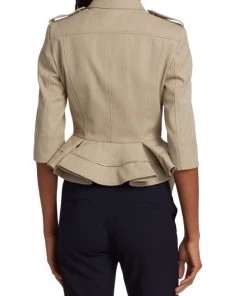 Alexander McQueen Articulated Peplum Canvas Jacket -Alexander McQueen Elegant store unnamed file 630