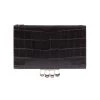 Alexander McQueen Skull Ring Croc-Embossed Leather Document Holder For Men