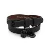 Alexander McQueen Double-Wrap Leather Skull Bracelet For Men