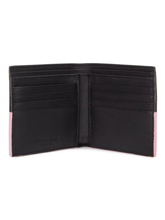 Alexander McQueen Color-Blocked Bifold Wallet For Men Black Rose 2 Alexander McQueen Color-Blocked Bifold Wallet For Men Black Rose - Image 2
