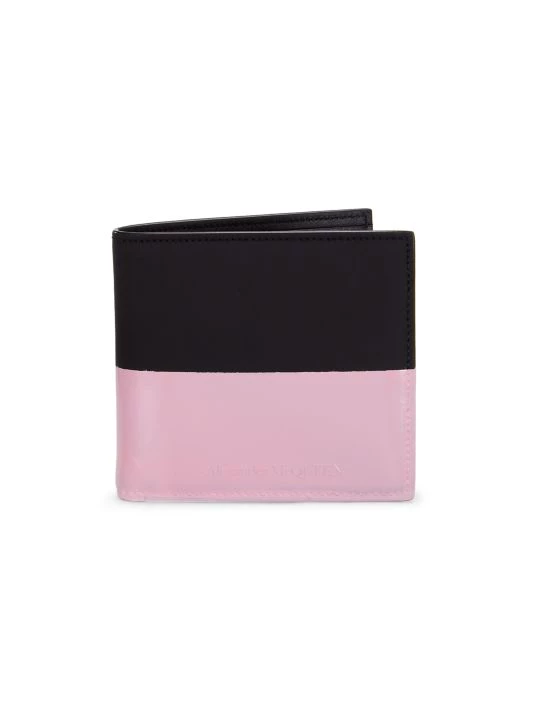 Alexander McQueen Color-Blocked Bifold Wallet For Men Black Rose 4 Alexander McQueen Color-Blocked Bifold Wallet For Men Black Rose - Image 4