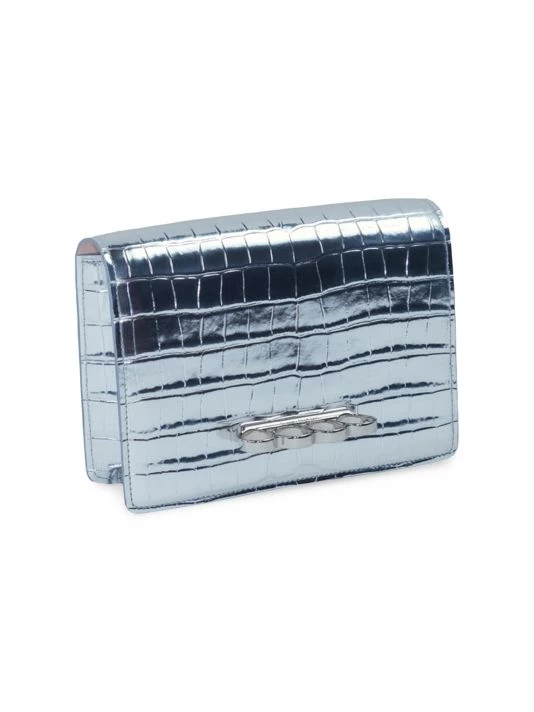 Alexander McQueen Croc Embossed Four Ring Satchel 1 Alexander McQueen Croc Embossed Four Ring Satchel