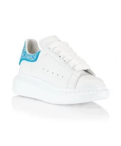 Alexander McQueen Little Girl's Leather Lace-Up Sneakers For Kids