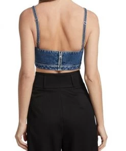 Alexander McQueen Cropped Denim Tank Top -Alexander McQueen Elegant store unnamed file 664