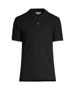 Alexander McQueen Pique Polo Shirt For Men Black -Alexander McQueen Elegant store unnamed file 69