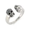Alexander McQueen Pavé Skull Twin Ring For Men