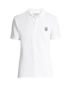Alexander McQueen Pique Polo Shirt For Men Black -Alexander McQueen Elegant store unnamed file 70