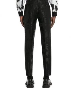 Alexander McQueen Graffiti Jacquard Slim Trousers For Men -Alexander McQueen Elegant store unnamed file 703