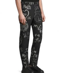 Alexander McQueen Slim-Fit Doodle Pants For Men -Alexander McQueen Elegant store unnamed file 707