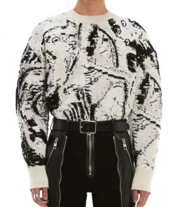 Alexander McQueen Abstract Knit Crewneck Sweater For Men -Alexander McQueen Elegant store unnamed file 764