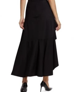 Alexander McQueen Draped Wool Hook Midi-Skirt -Alexander McQueen Elegant store unnamed file 770