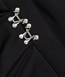 Alexander McQueen Draped Wool Hook Midi-Skirt -Alexander McQueen Elegant store unnamed file 772