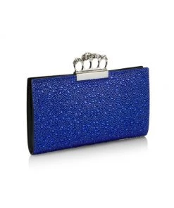 Alexander McQueen Skull Four-Ring Crystal-Embellished Leather Pouch -Alexander McQueen Elegant store unnamed file 794
