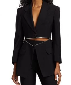 Alexander McQueen Zip Slash Wool Jacket -Alexander McQueen Elegant store unnamed file 806
