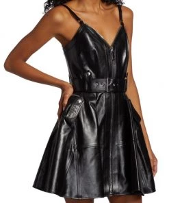 Alexander McQueen Biker Belted Leather Dress -Alexander McQueen Elegant store unnamed file 811