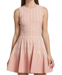 Alexander McQueen Zigzag Fit & Flare Minidress -Alexander McQueen Elegant store unnamed file 817