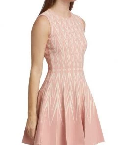 Alexander McQueen Zigzag Fit & Flare Minidress -Alexander McQueen Elegant store unnamed file 818