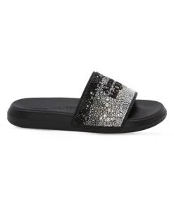 Alexander McQueen Degrade Crystal-Embellished Pool Slides