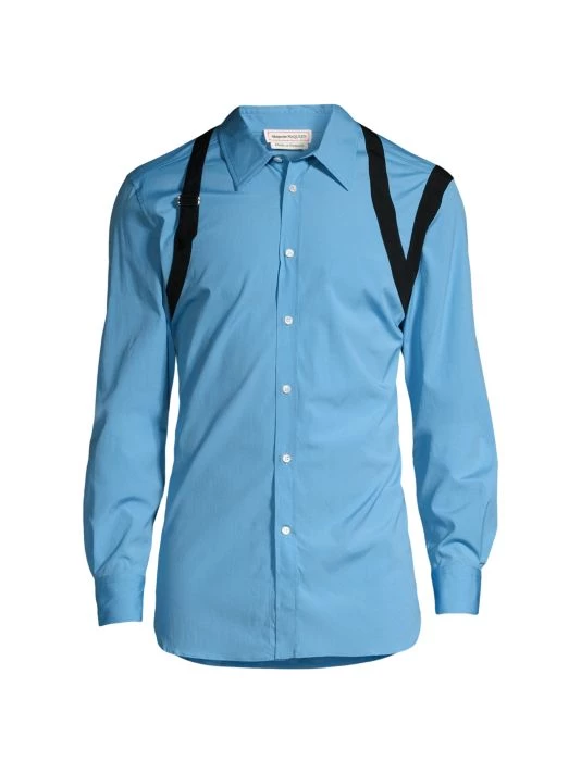 Alexander McQueen Deep Sky Harness Shirt For Men 1 Alexander McQueen Deep Sky Harness Shirt For Men