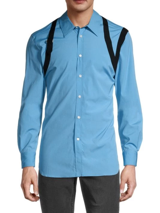 Alexander McQueen Deep Sky Harness Shirt For Men 3 Alexander McQueen Deep Sky Harness Shirt For Men - Image 3