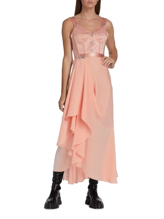 Alexander McQueen Sleeveless Asymmetric Drape Midi-Dress 2 Alexander McQueen Sleeveless Asymmetric Drape Midi-Dress - Image 2