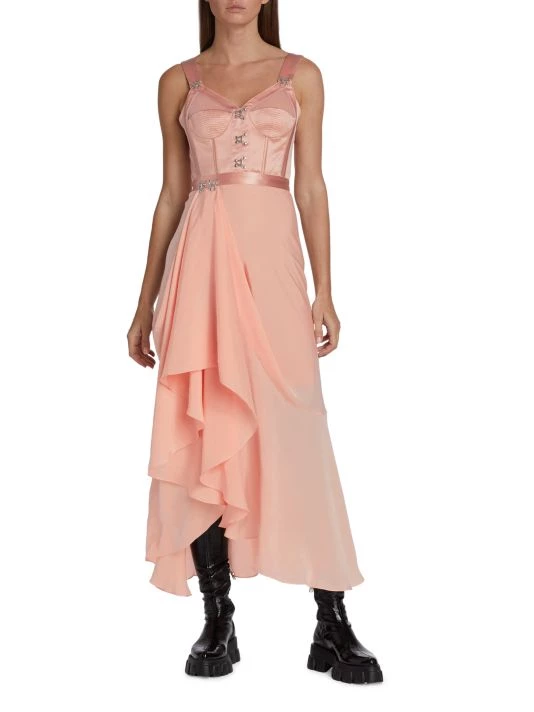 Alexander McQueen Sleeveless Asymmetric Drape Midi-Dress 3 Alexander McQueen Sleeveless Asymmetric Drape Midi-Dress - Image 3