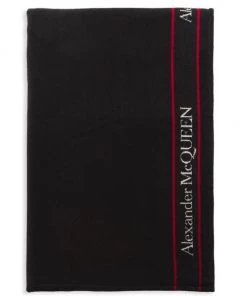 Alexander McQueen Cotton Logo Selvedge Beach Towel