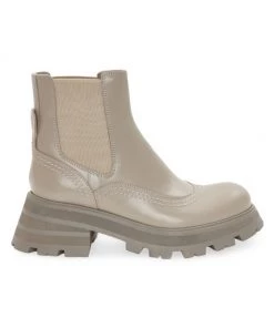 Alexander McQueen Leather Lug-Sole Chelsea Boots