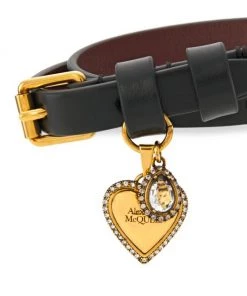 Alexander McQueen Goldtone, Leather & Crystal Double Wrap Bracelet 7 Alexander McQueen Goldtone, Leather & Crystal Double Wrap Bracelet -Alexander McQueen Elegant store unnamed file 887