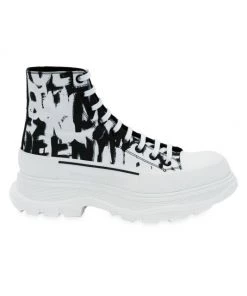 Alexander McQueen Chunky Soled Lace-Up Sneakers For Men Beige Black -Alexander McQueen Elegant store unnamed file 890