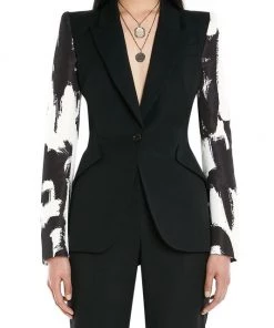 Alexander McQueen Single-Breasted Graffiti-Sleeve Blazer 7 Alexander McQueen Single-Breasted Graffiti-Sleeve Blazer -Alexander McQueen Elegant store unnamed file 893