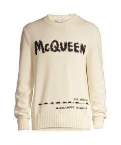 Alexander McQueen Crewneck Logo Sweater For Men