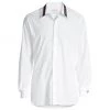 Alexander McQueen Logo Tape Collar Button-Down Shirt For Men Black